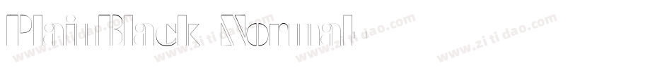 PlainBlack Normal字体转换